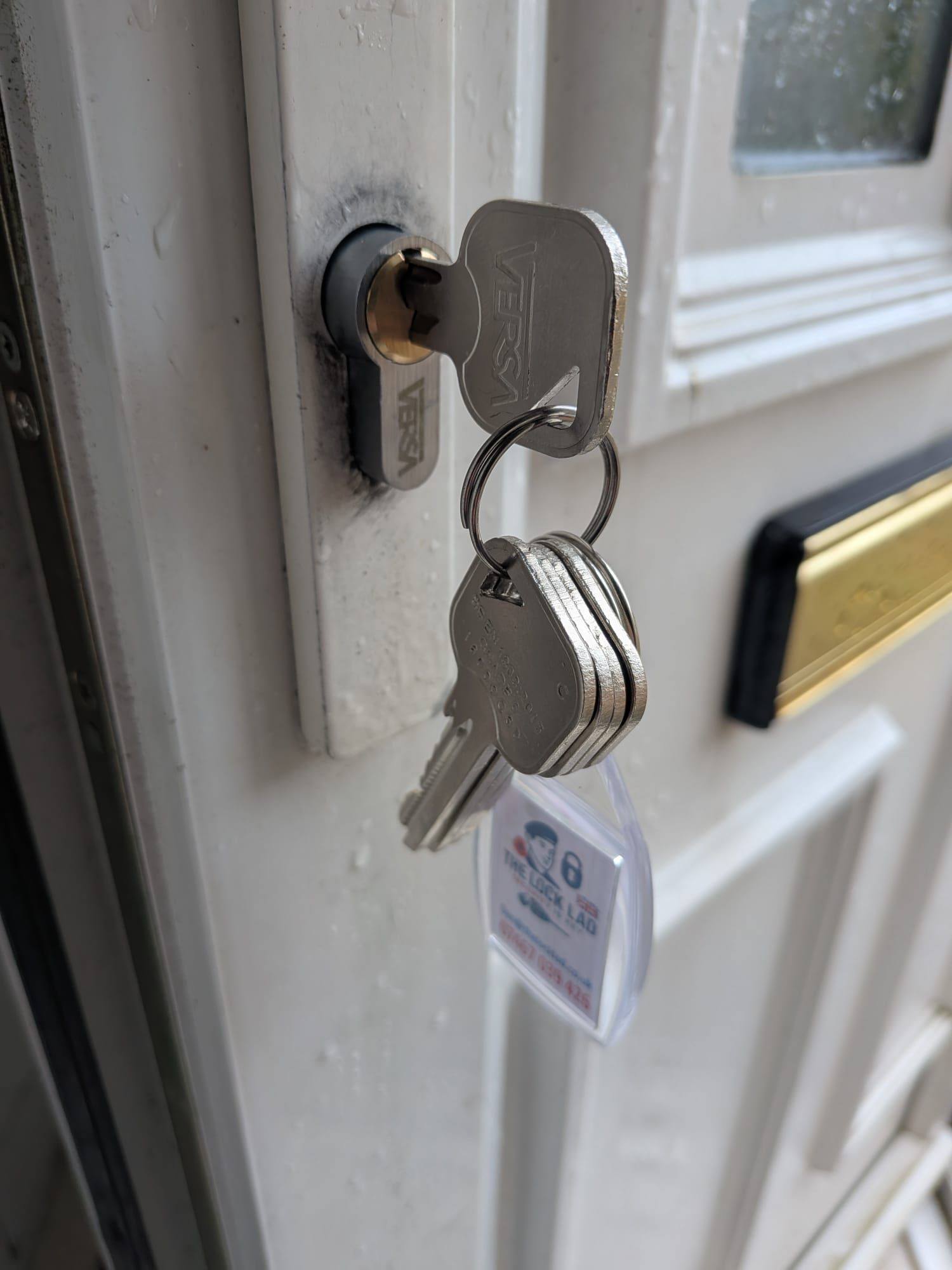 Locksmith job — high-security cylinder install