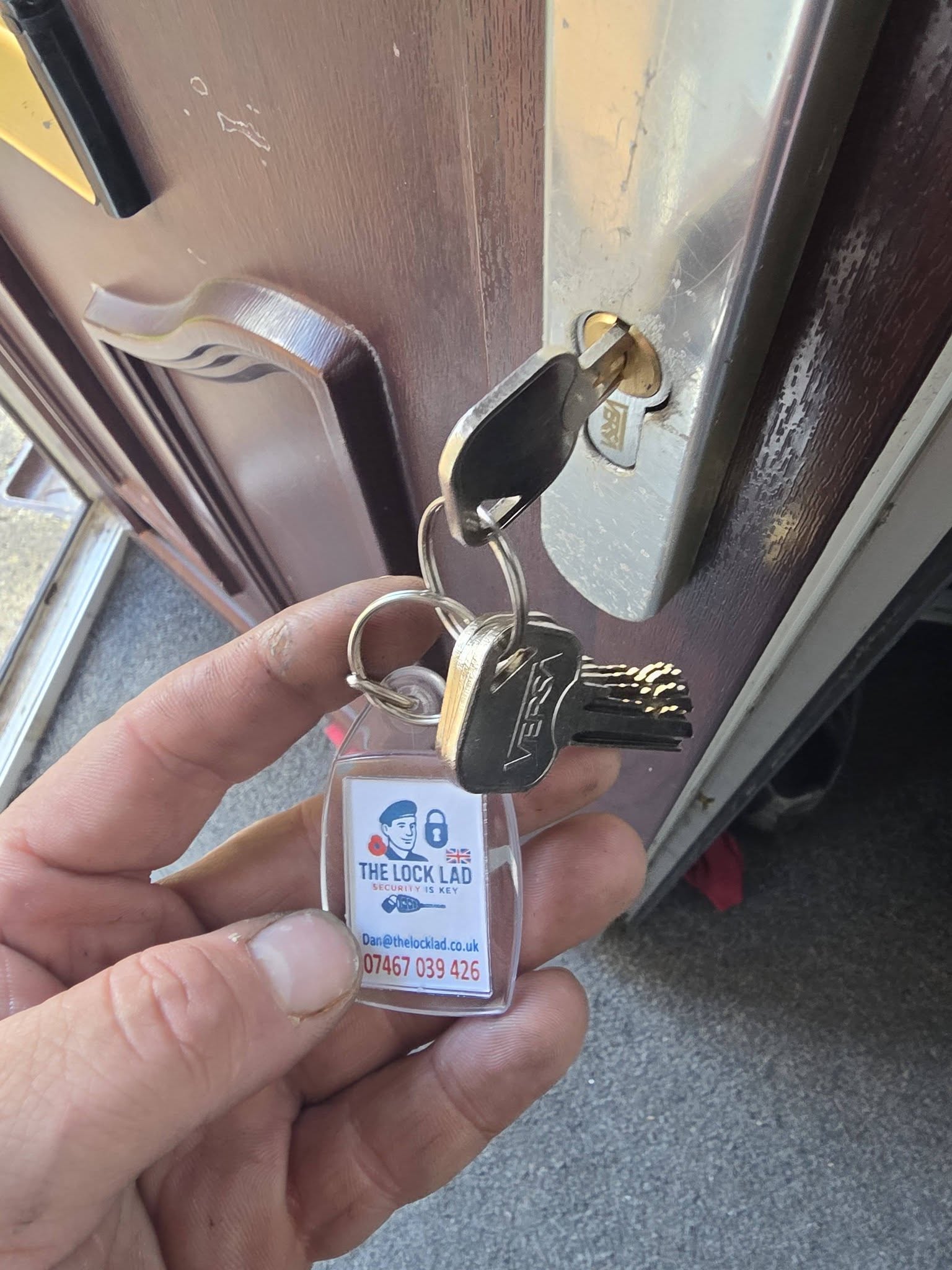 Locksmith job — anti-snap cylinder fitted