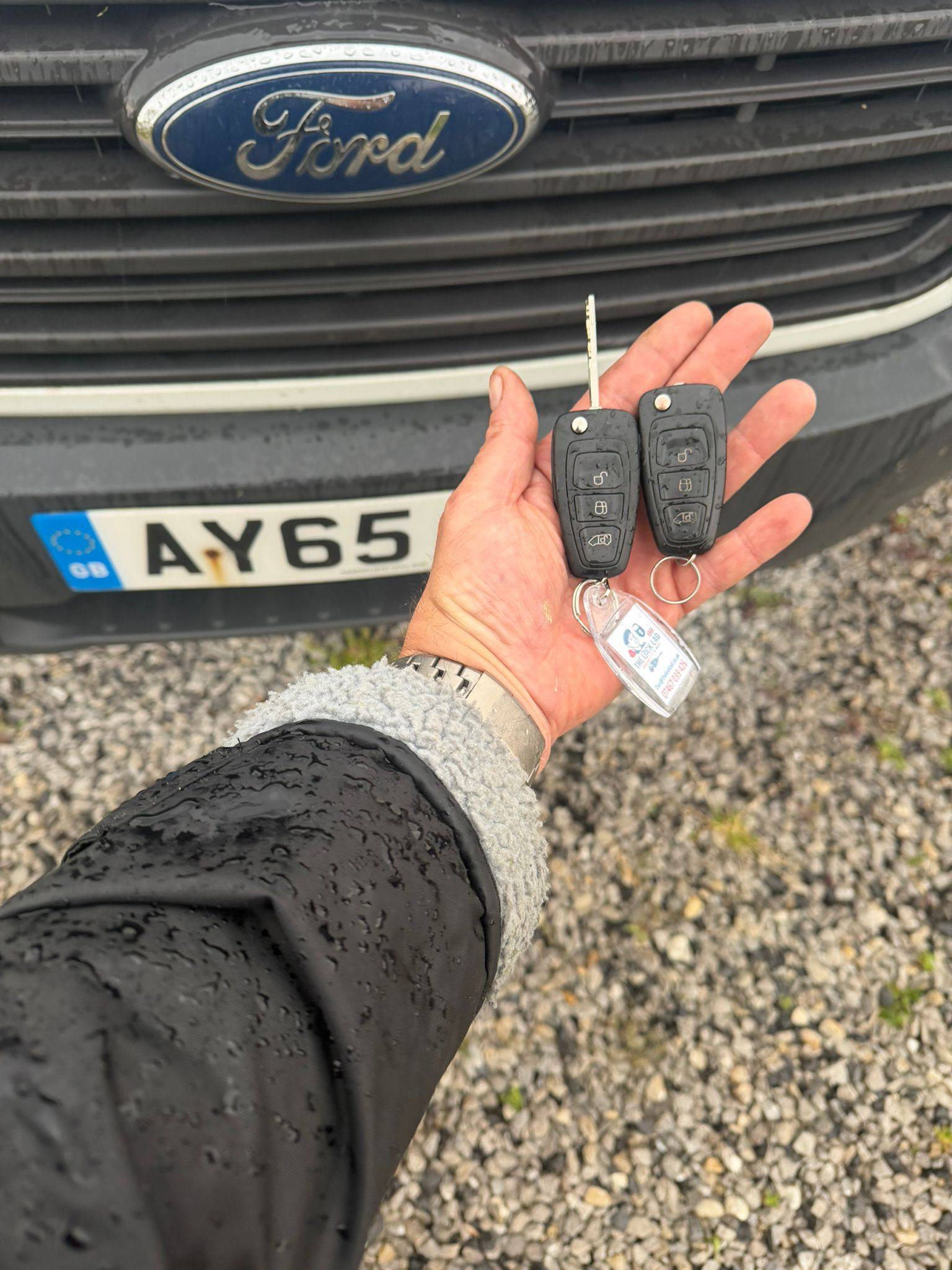 Locksmith job — front door re-secure